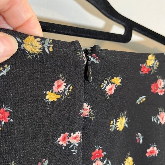 Lane Bryant Floral Top 18 Black Boho Western Preppy Dainty Belted Peasant Hippie - Picture 8 of 13